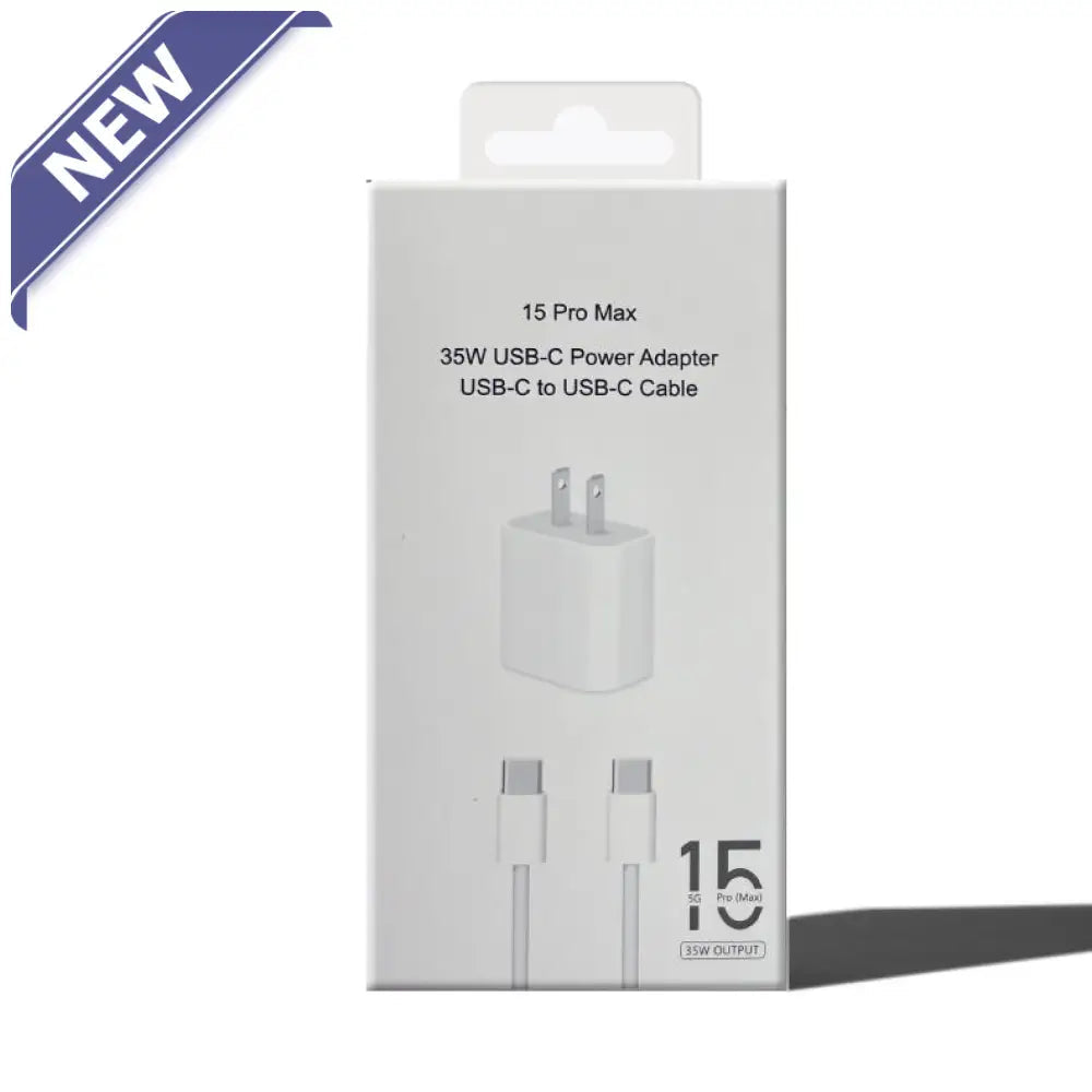 35W USB-C Power adapter with C to C cable combo for iPhone