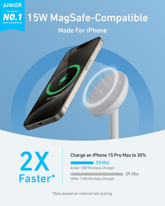 Anker MagGo iPhone 16 MagSafe-Compatible Wireless Charger Stand