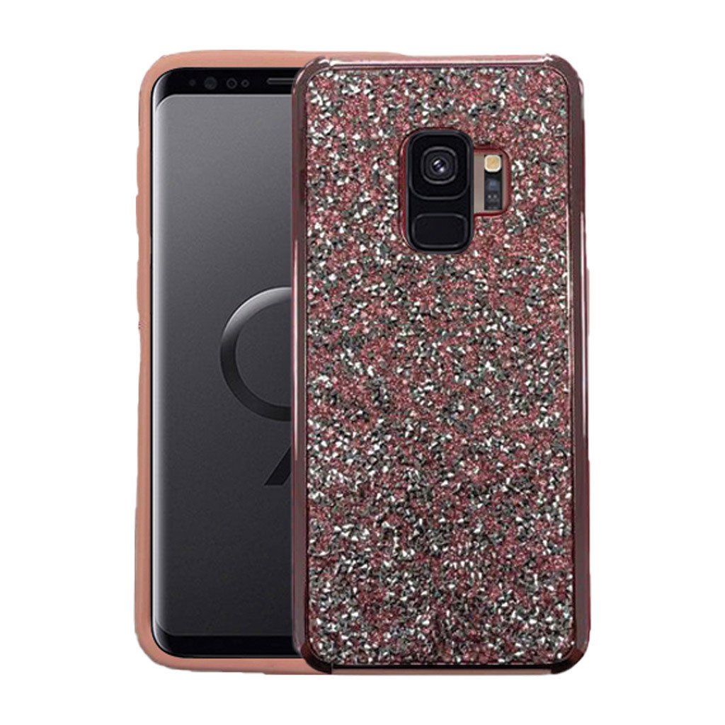 Étui rigide à paillettes de designer pour Samsung S9 Plus