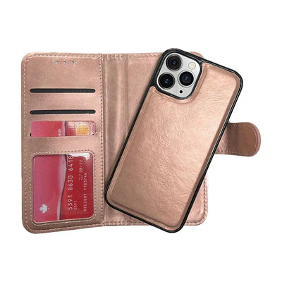 Magnetic two in one wallet case for iPhone 13 Pro