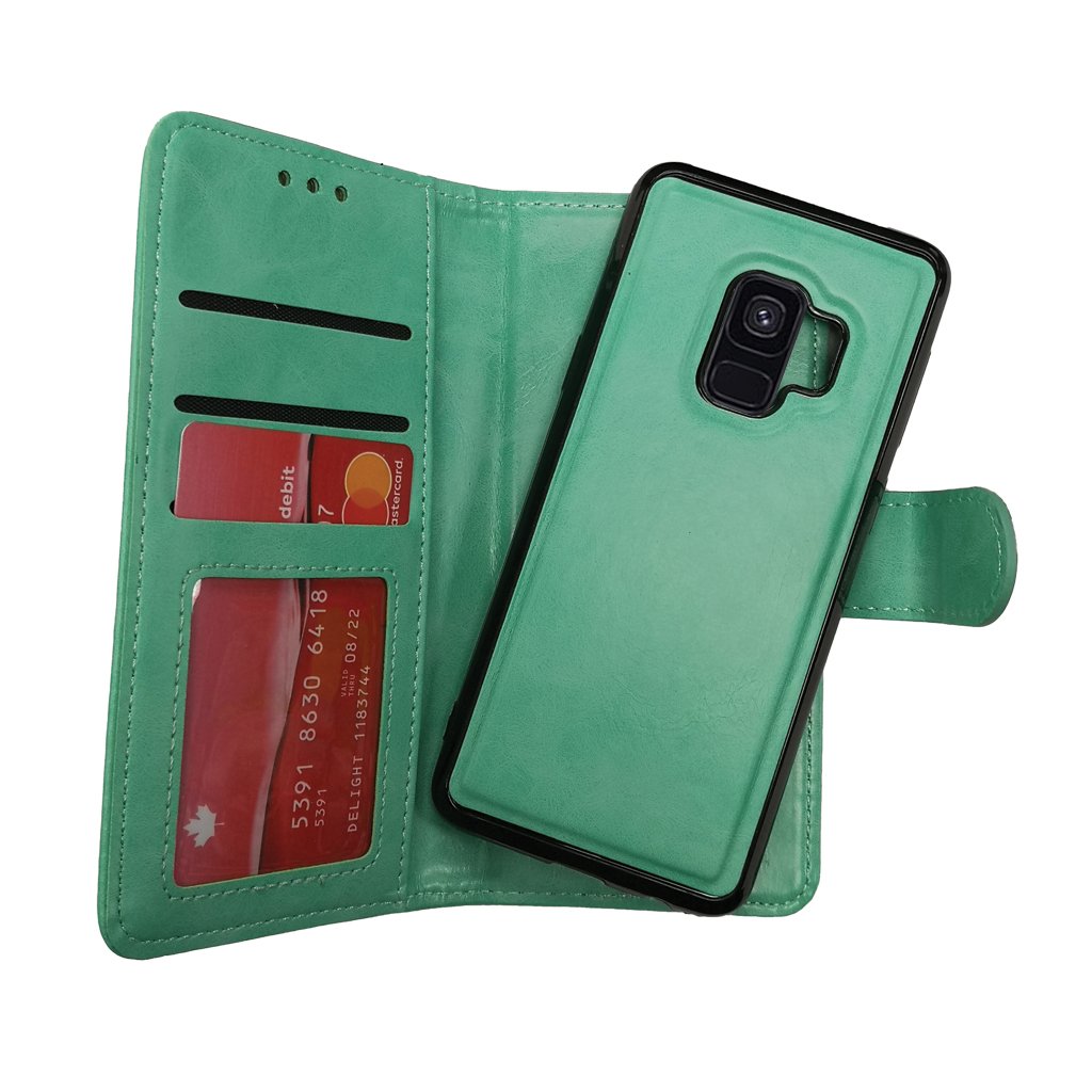 Magnetic two in one wallet case for Samsung S9 Plus