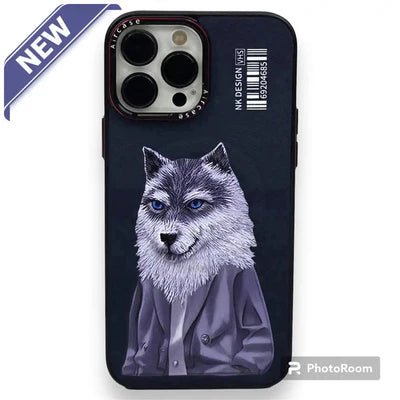 Coque MagSafe animée Loup pour iPhone 16 Pro Max