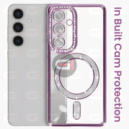 Glitter Electroplated Magsafe Case For Samsung Galaxy S24FE