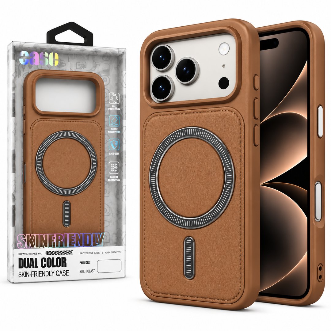 Leather MagSafe Case with Raised Camera Protection For Apple IPhone 18 Pro