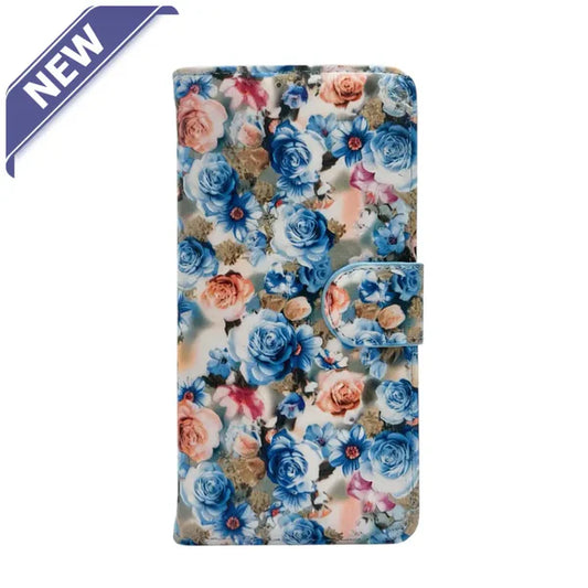 Puffy flower wallet case for Samsung S25 Plus