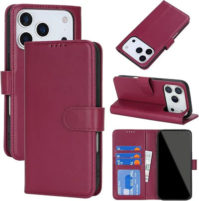9 Card Slot with Magnetic two in one wallet case for iPhone 17 Pro Max