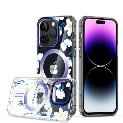 Coque florale Magsafe pour iPhone 14 Pro Max