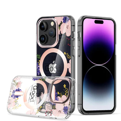 Coque florale Magsafe pour iPhone 14 Pro Max