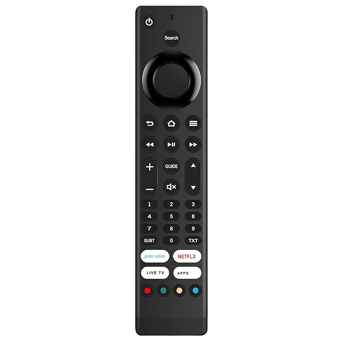 Télécommande IR de remplacement RM-C3253 compatible avec les téléviseurs intelligents JVC Fire TV Edition 4K HDR