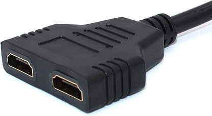 Câble adaptateur répartiteur HDMI (1 entrée, 2 sorties) – Répartiteur vidéo haute vitesse Full HD 1080p pour double affichage