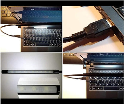 Lampe de Clavier Portable USB LED 5V 1W 10 LED Long Col de Cygne Tactile à Intensité Variable