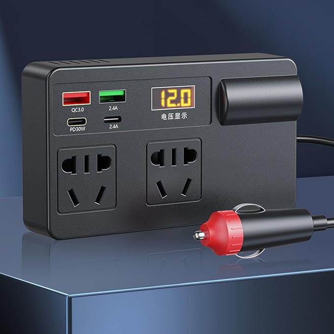 Convertisseur de voiture 120W avec Type-C PD30W