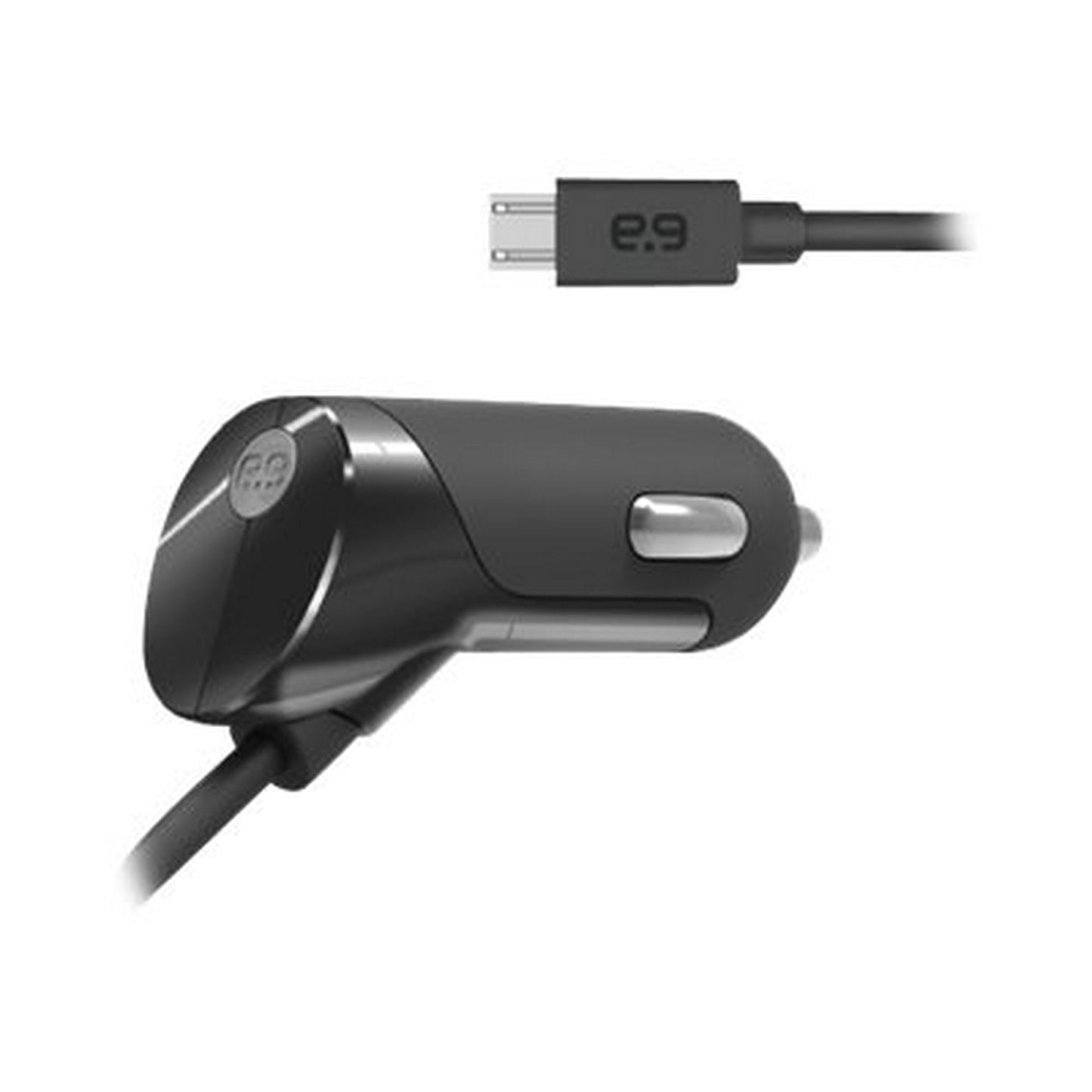 Chargeur de voiture filaire PureGear - Adaptateur d'alimentation pour voiture