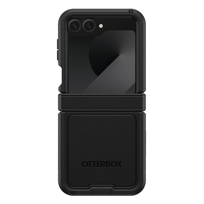 OtterBox Galaxy Z Flip7 FE, and Flip6 Defender Series XT Case - Black, screenless, screenless, Rugged Hinge Protection, Lanyard Attachment, PowerShare and Wireless Charging Compatible