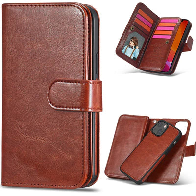 Magnetic two in one wallet case for iPhone 13 Pro