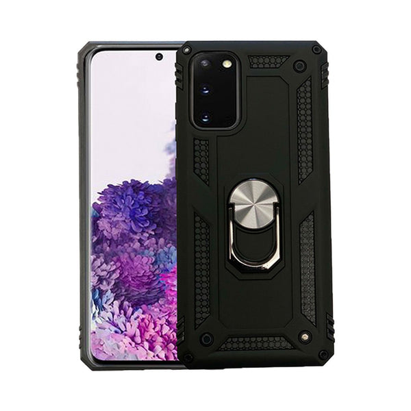 Coque anti-chute avec anneau métallique pour Samsung S21 Ultra