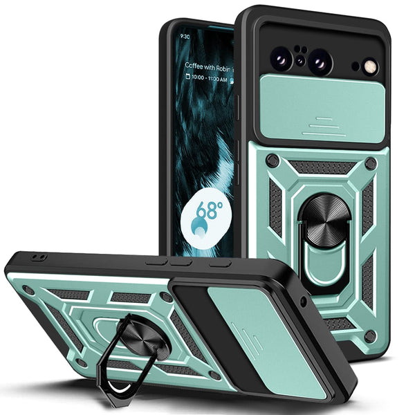 Anti-drop ring case with camera protector for Pixel 8 Pro