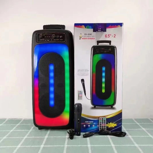 RX-6242 Dernières Enceintes Double Haut-Parleur de 6,5 Pouces Grande Enceinte en Plastique TWS Avec Microphone