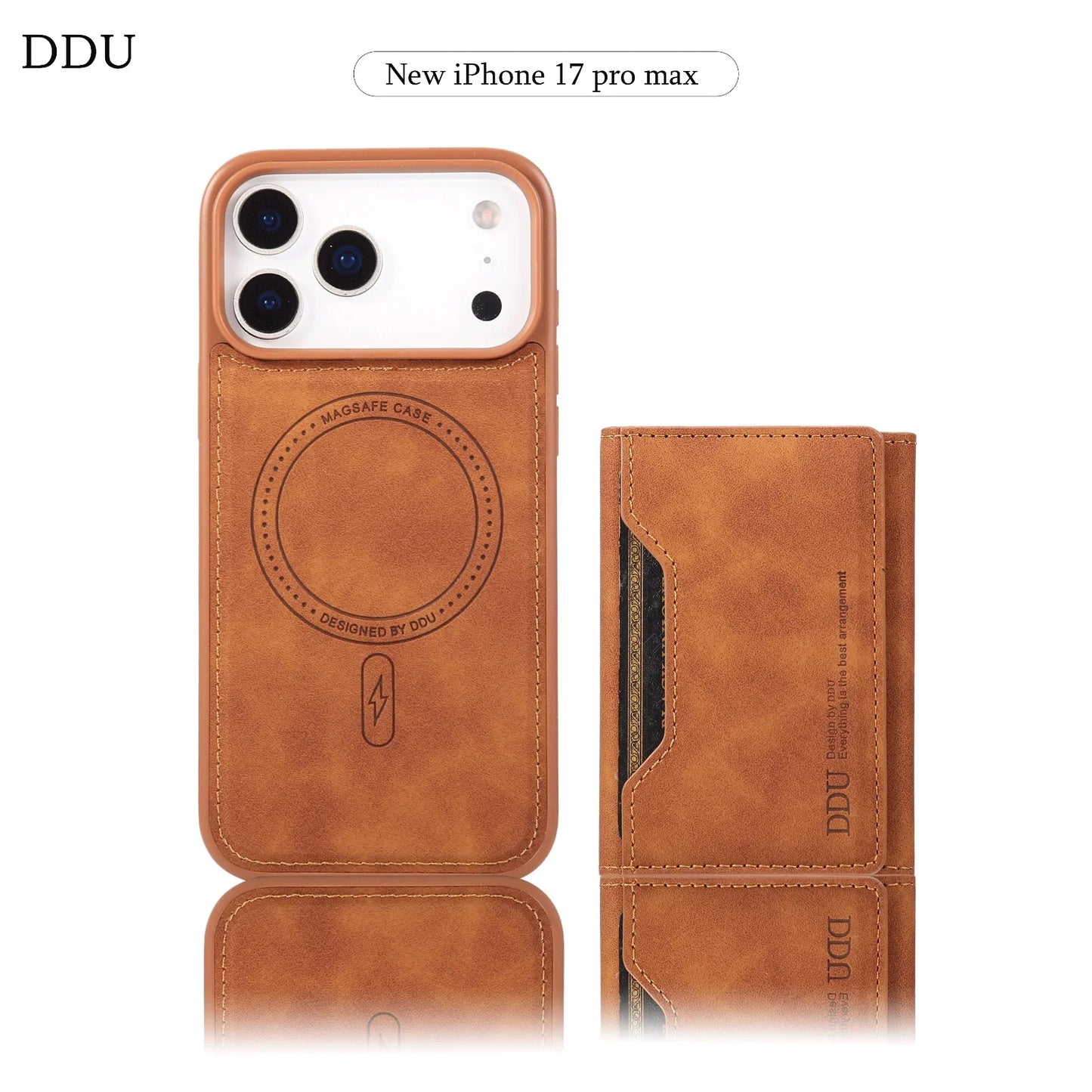 Leather Case with wallet for iPhone 17 Pro Max