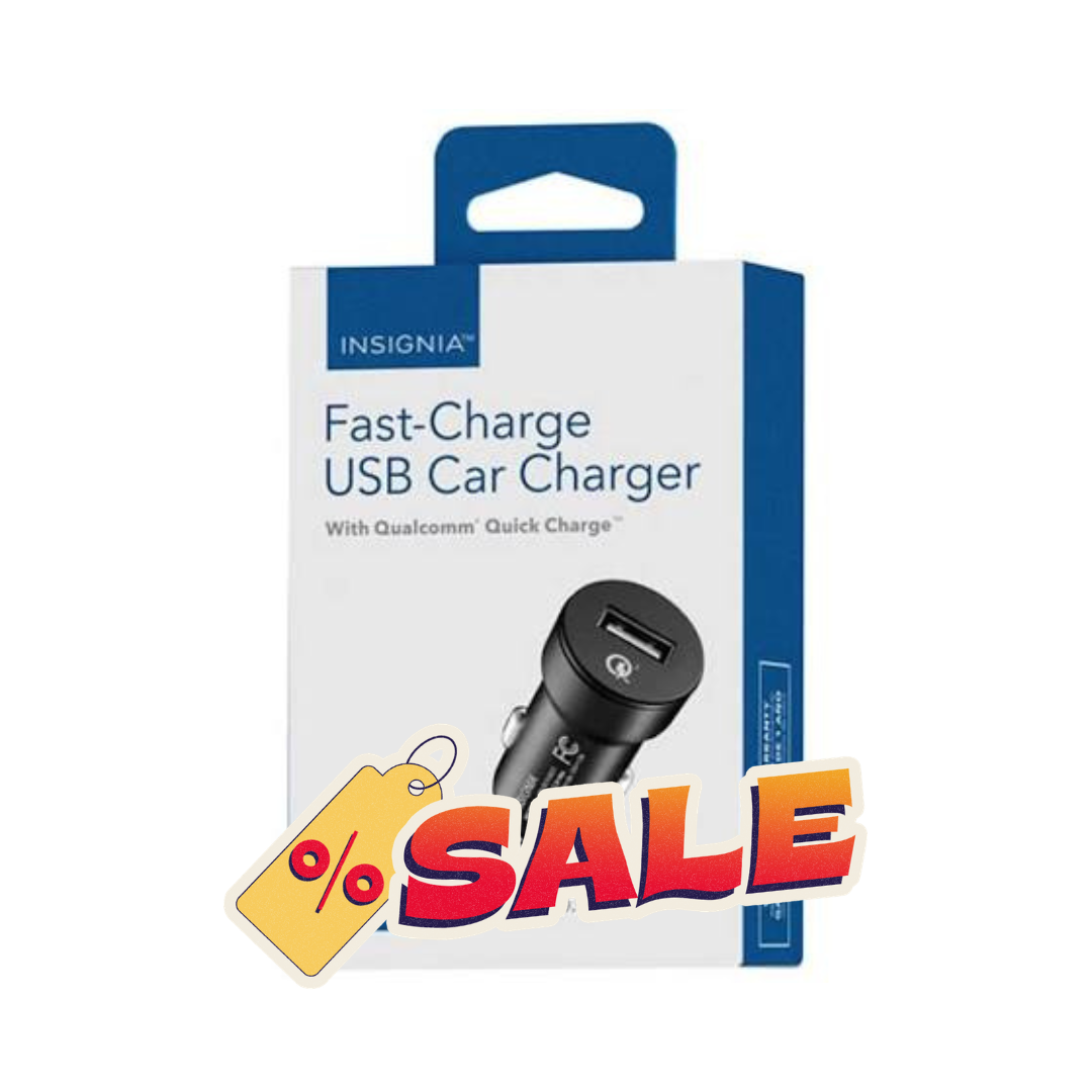 Insignia - 6 ft coiled car charger