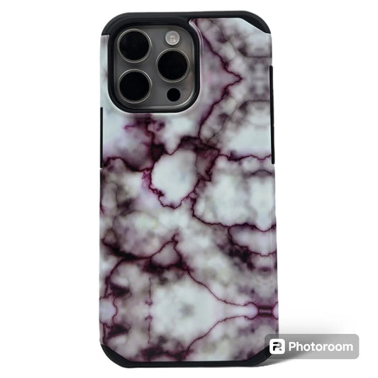 Armure fine motif marbre rose pour iPhone 13