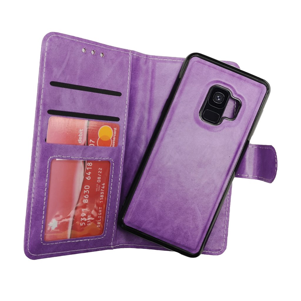 Magnetic two in one wallet case for Samsung S9 Plus