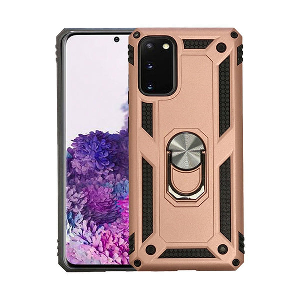 Coque anti-chute avec anneau métallique pour Samsung S21 Ultra