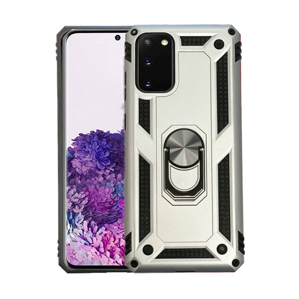 Coque anti-chute avec anneau métallique pour Samsung S21 Ultra