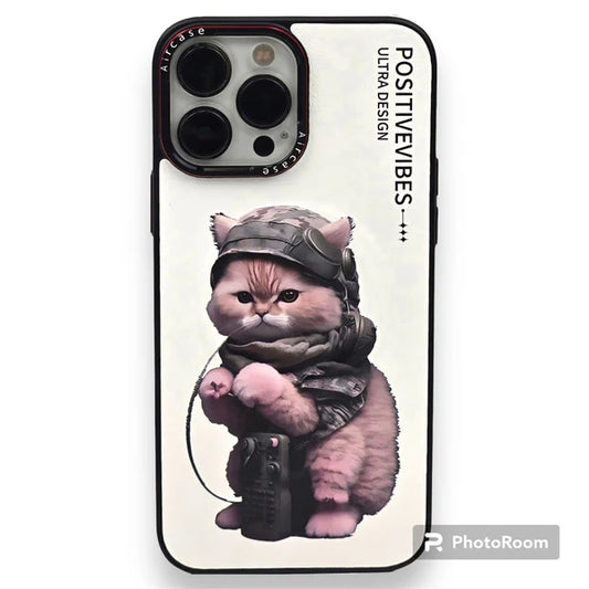 MagSafe Animated case for samsung S24 Plus White Cat