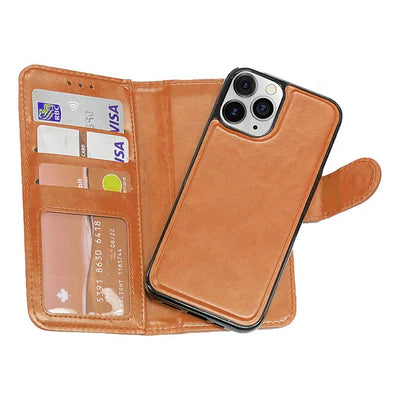 Magnetic two in one wallet case for iPhone 13 Pro