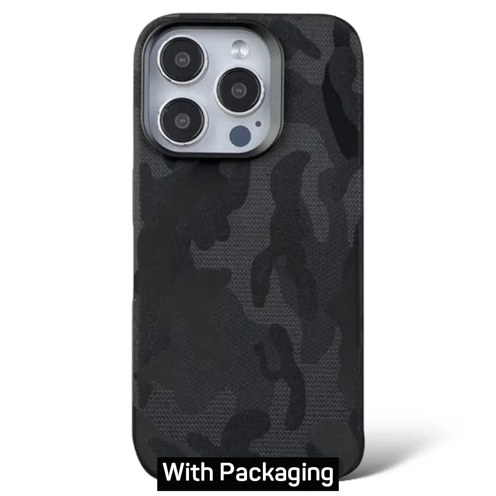 Camouflage Magsafe PU leather case with packaging for 16 Pro
