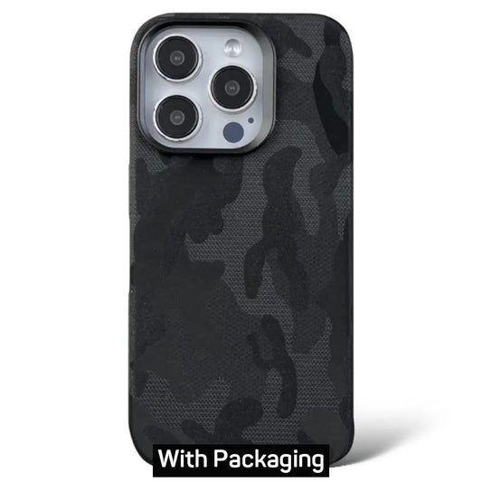 Camouflage Magsafe PU leather case with packaging for 16 Pro