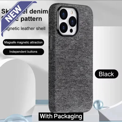 Denim Fabric Magsafe case for iPhone 15 Plus