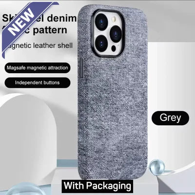 Denim Fabric Magsafe case for iPhone 16 Pro