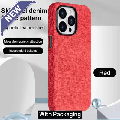 Denim Fabric Magsafe case for iPhone 16 Pro