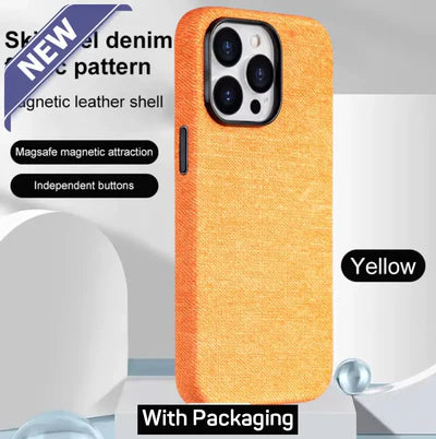 Denim Fabric Magsafe case for iPhone 16 Pro