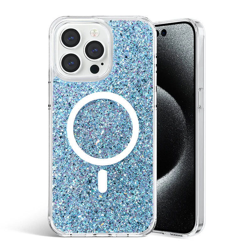 Coque rigide brillante MagSafe pour iPhone 16 Plus