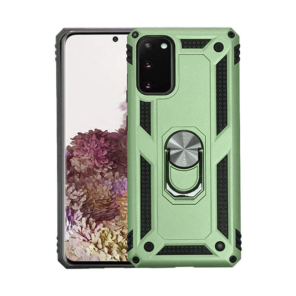 Coque anti-chute avec anneau métallique pour Samsung S21 Ultra