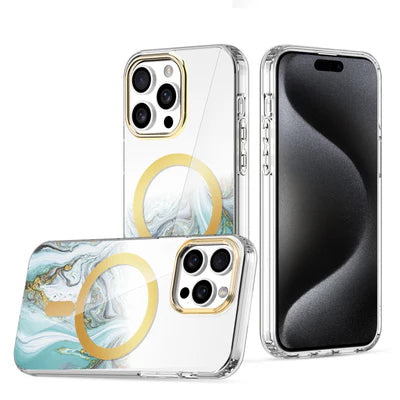 Coque Magsafe marbrée pour iPhone 13