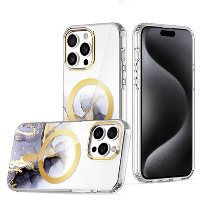Coque Magsafe marbrée pour iPhone 13