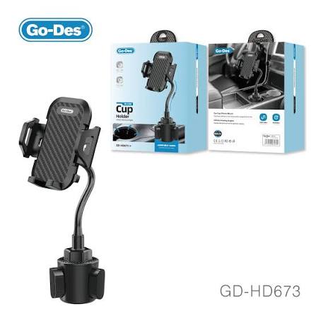 Go-Des Car Cup Holder Phone Mount 360° Adjustable