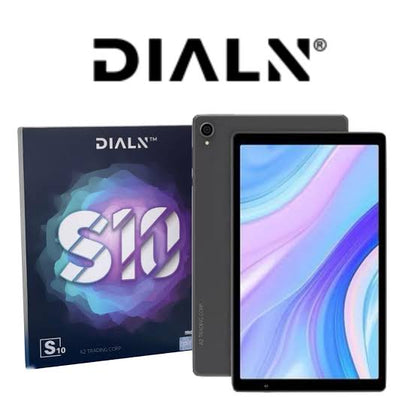 Dialn S10G Android Tablet 64GB | 10.1-Inch HD+ Display | Expandable Storagage with Memory Card