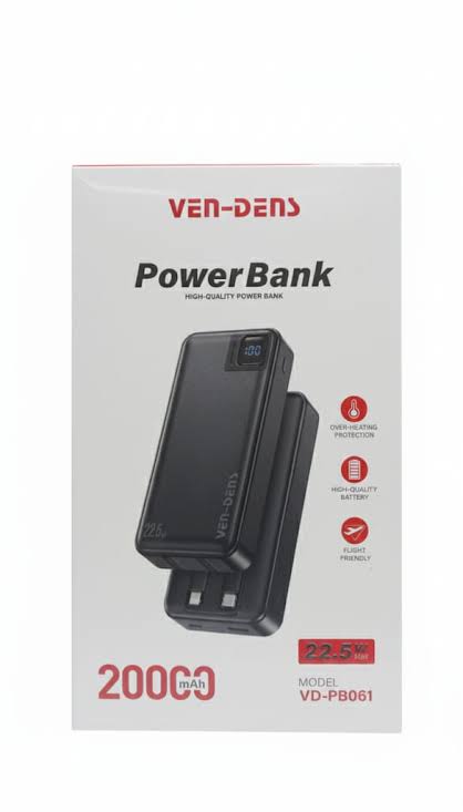 VEN-DENS VD-PB061 20000MAH POWER BANK