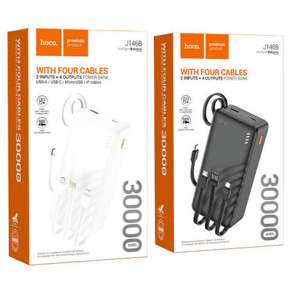 Power bank "J146B Night tide" 4 cables 30000mAh - HOCO