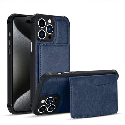 Étui en cuir avec fentes pour cartes pour iPhone 17