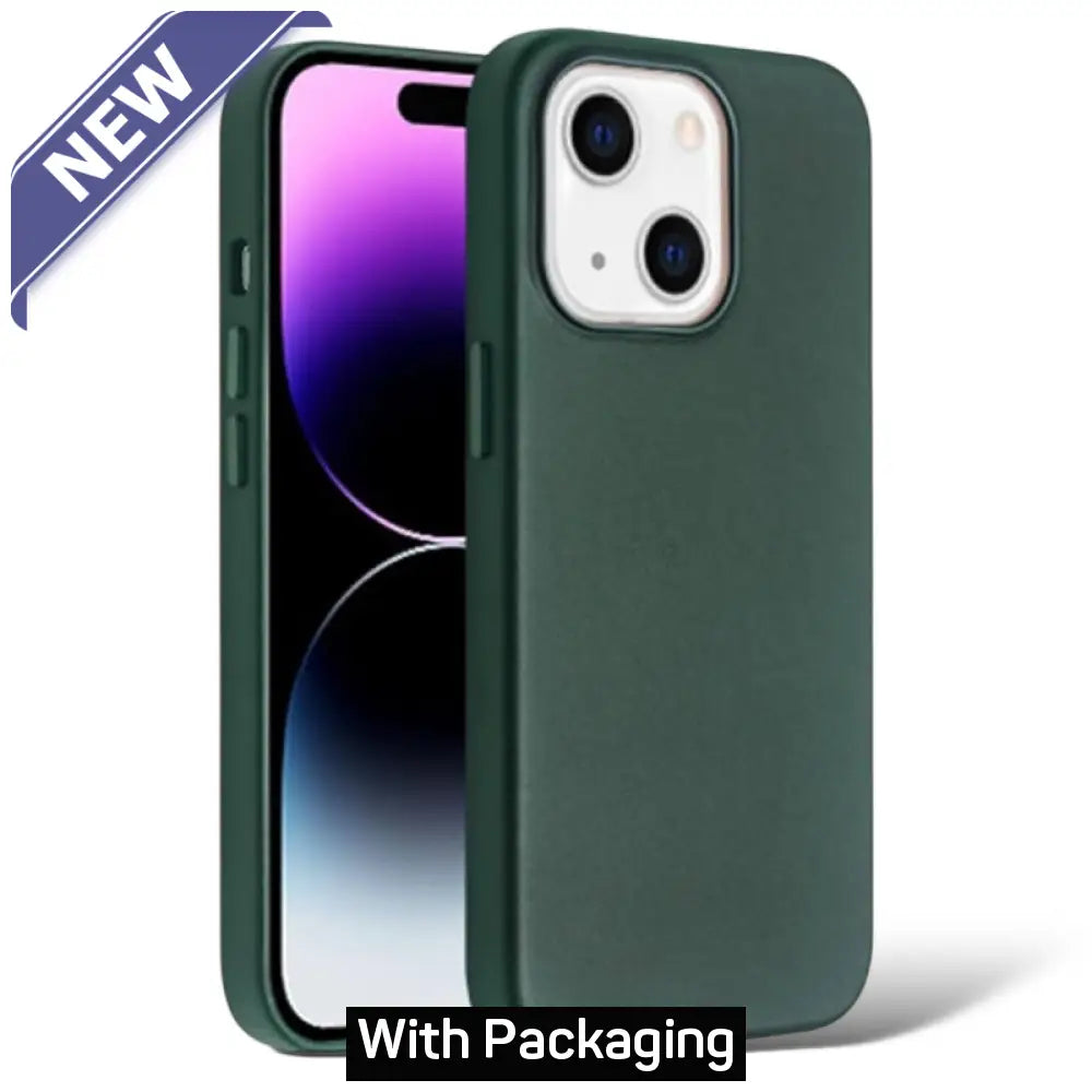 Leather Magsafe case with packaging for 17 Pro Max