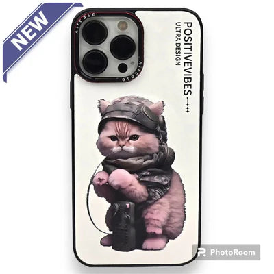 Sale MagSafe Animated case for iPhone 16 Pro Max White Cat