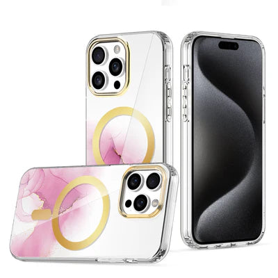 Coque Magsafe marbrée pour iPhone 13
