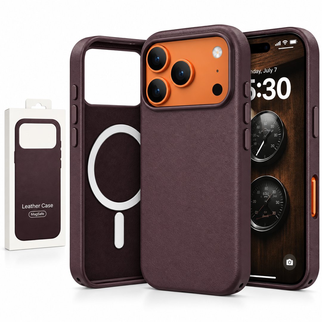 Magsafe Vegan Leather Case For Apple IPhone 18 Pro