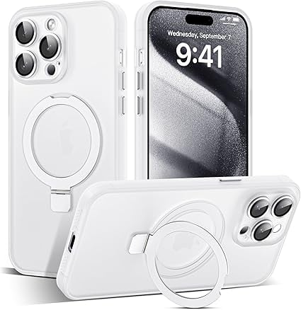 Coque Premium Frost MagSafe avec protection d'objectif d'appareil photo et béquille pour Apple iPhone 11